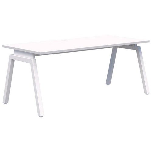 Balance Angle Single Desk 1200x800mm Snowdrift/White