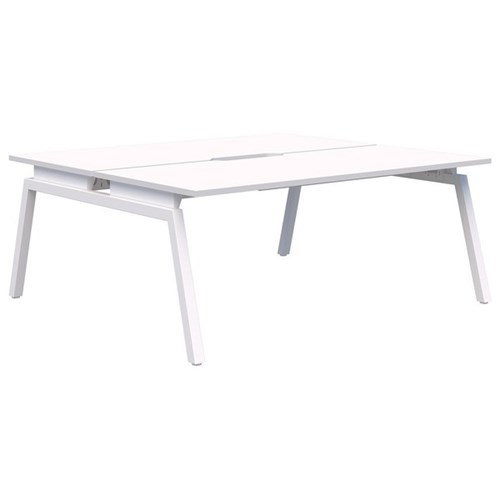 Accent Balance Angle 2 Pod Desk 1200x800mm Snowdrift/White