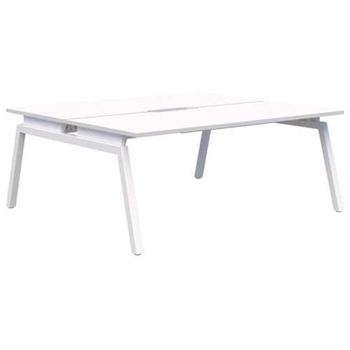 Accent Balance Angle 2 Pod Desk 1500x800mm Snowdrift/White