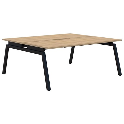 Accent Balance Angle 2 Pod Desk 1800x800mm Classic Oak/Black