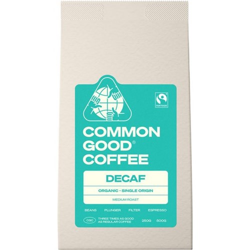 Common Good Coffee Fairtrade Decaf Blend Plunger Ground Coffee 500g