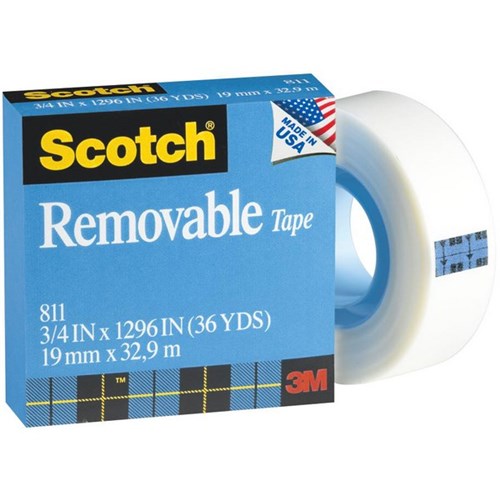Scotch® 811 Removable Tape 19mm x 33m