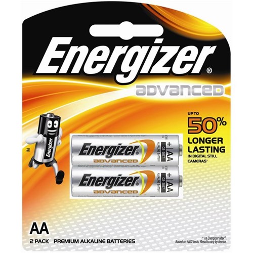 Energizer E2 Advanced AA Batteries, Pack of 2