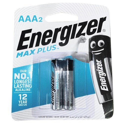 Energizer Max Plus AAA Batteries, Pack of 2