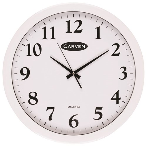 Carven Glass Face Analogue Wall Clock 450mm