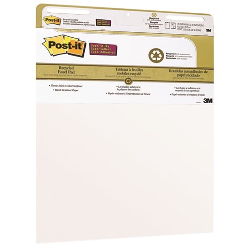Post-it® 559 Super Sticky Easel Pad 635 x 762mm Recycled 30 Sheets