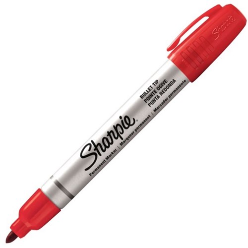 Sharpie Aluminium Red Permanent Marker Bullet Tip OfficeMax NZ