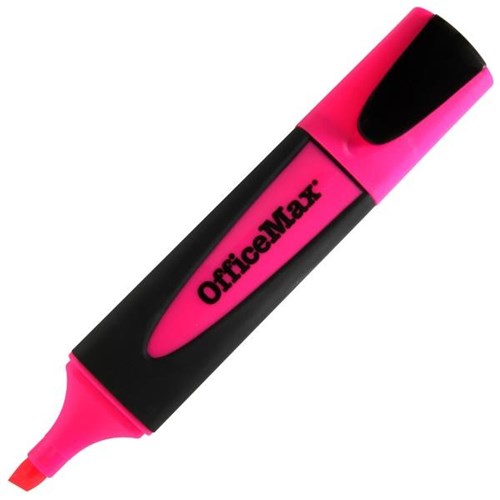 OfficeMax Pink Desk Style Highlighters Chisel Tip, Pack of 6