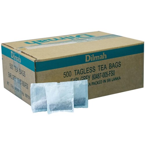 Dilmah Earl Grey Tagless Unwrapped Tea Bags, Box of 500