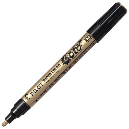 Pilot Super Colour Gold Permanent Marker Medium Tip OfficeMax NZ