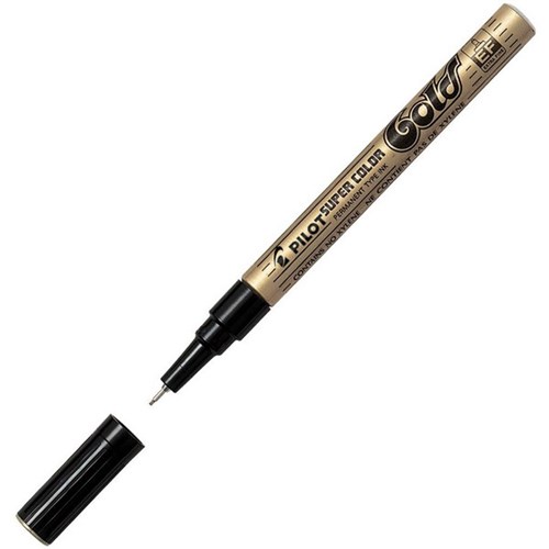 Pilot Super Color Gold Permanent Marker Extra Fine