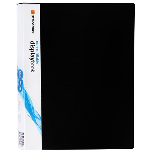 OfficeMax A4 Display Book 40 Pocket Black