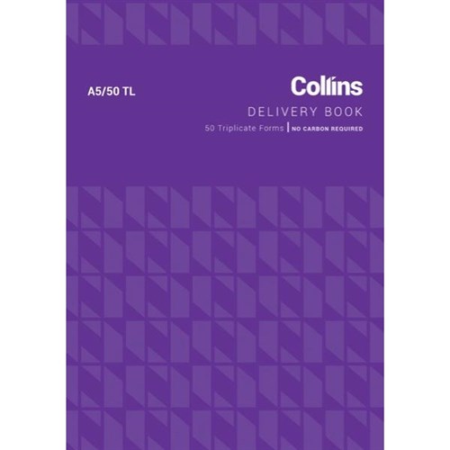 Collins A5/50TL Delivery Book NCR Triplicate Set of 50