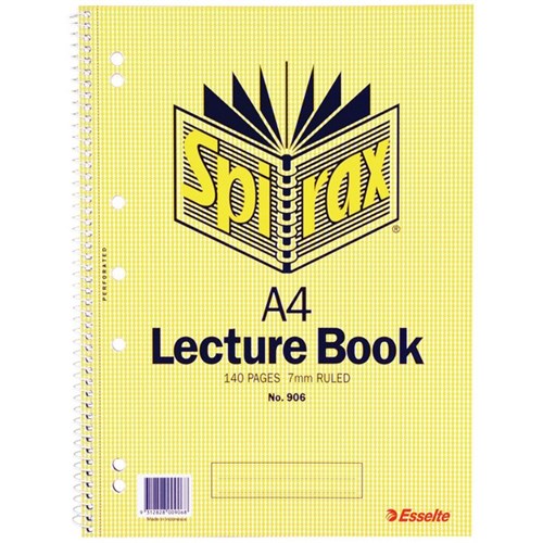 Spirax 906 Lecture Book Pad A4 140 Pages