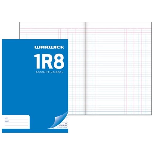 Warwick 1R8 School Accounting Exercise Book 32 Leaves OfficeMax NZ