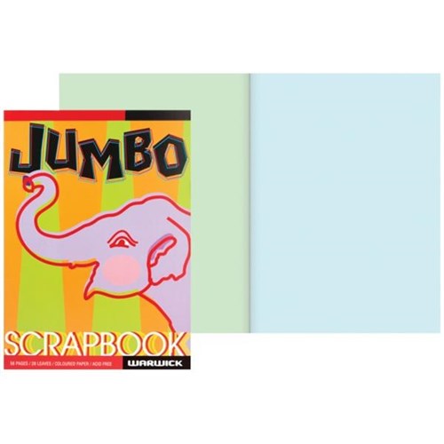 Warwick Jumbo Scrapbook Coloured Paper 335x245mm 28 Leaves