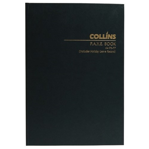 Collins P9-77 A4 PAYE Wage Book 128 Leaf