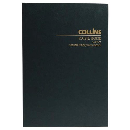 Collins P9-77 A4 PAYE Wage Book 128 Leaf
