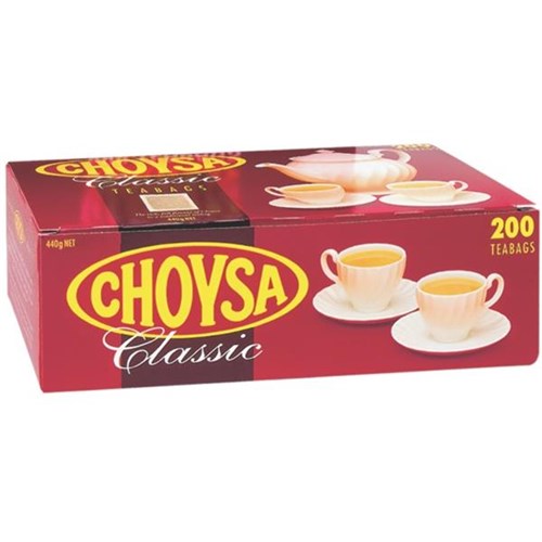 Choysa Classic Tagless Tea Bags, Box of 200