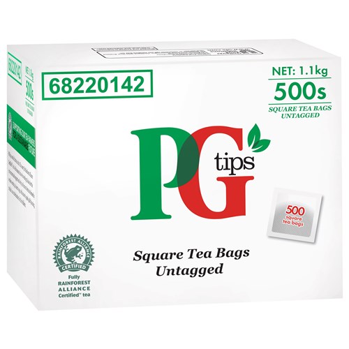 PG Tips Tagless Tea Bags, Box of 500