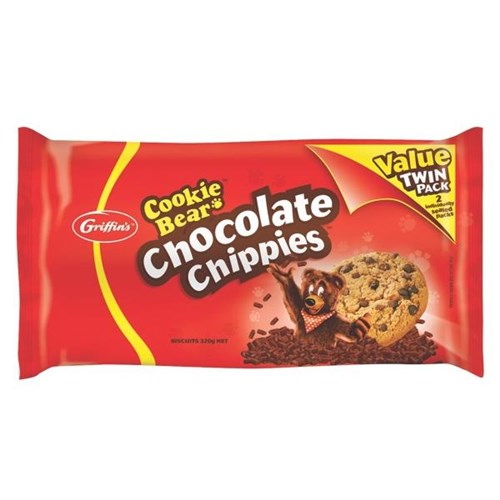 Griffin's Chocolate Chippie Biscuits 320g Twin Pack