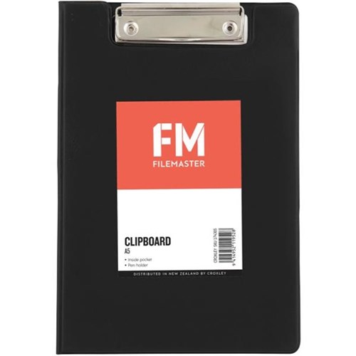 FM PVC Clipboard A5 Black