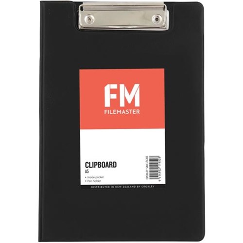 FM PVC Clipboard A5 Black OfficeMax NZ