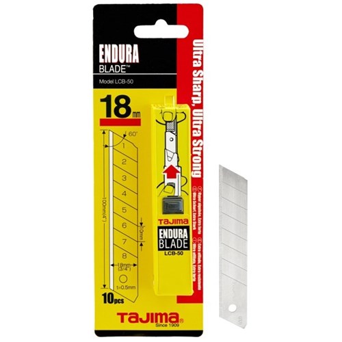 Tajima Cutter Blades 18mm LCB-50, Pack of 10