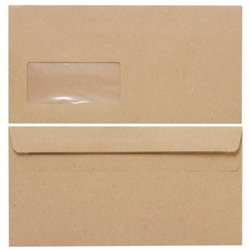 Croxley DLE Window Envelopes Seal Easi Manilla 133018, Box of 500