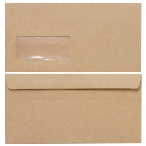 Croxley DLE Window Envelopes Seal Easi Manilla 133018, Box of 500