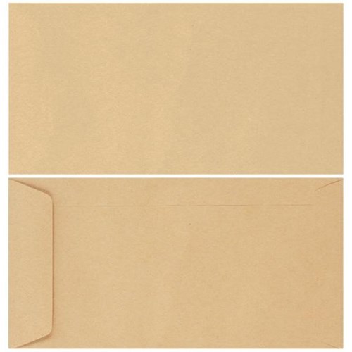 Croxley DLE Pocket Envelopes Peel and Seal Manilla 133277, Box of 500