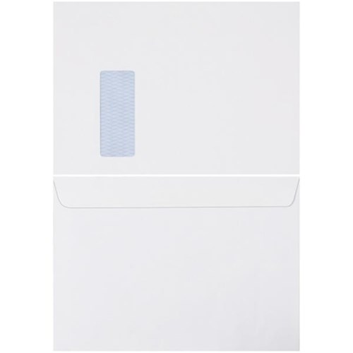 OfficeMax C4 / E31 Window Wallet Envelopes Seal Easi White, Box of 250