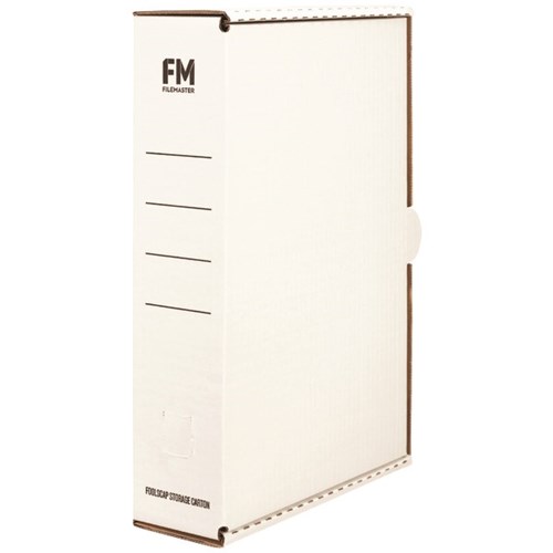 FM Storage Box File Foolscap White