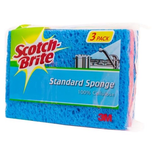 3M™ ScotchBrite™ Kitchen Sponges, Pack of 3 OfficeMax NZ