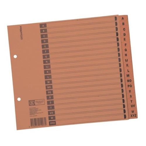 OfficeMax Index Dividers 20 Tab A-Z Lever Arch Manilla