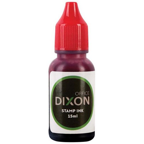 Dixon Self-Inking Stamp Ink Refill 15ml Red
