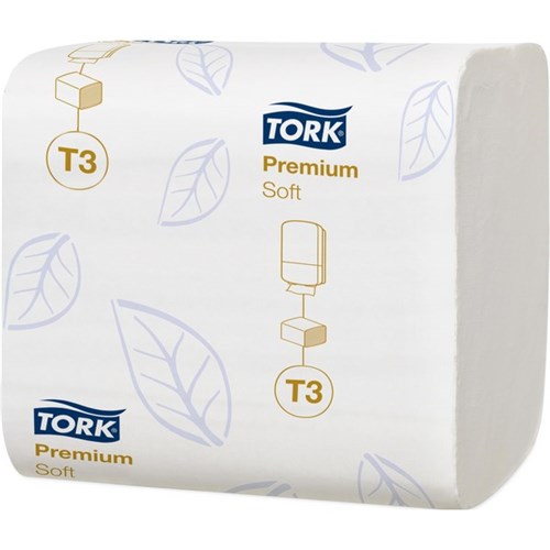 Tork T3 Folded Premium Toilet Tissue 2 Ply 114273, Carton of 30