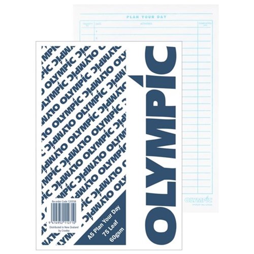 Olympic A5 Plan your Day Pad 24 Lines 75 Sheets