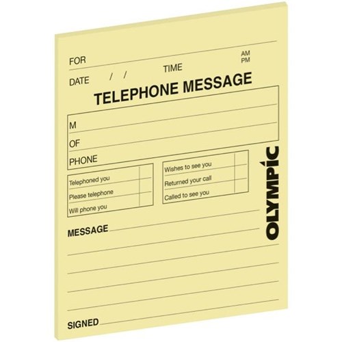 Olympic Telephone Message Pad 50 Sheets OfficeMax NZ