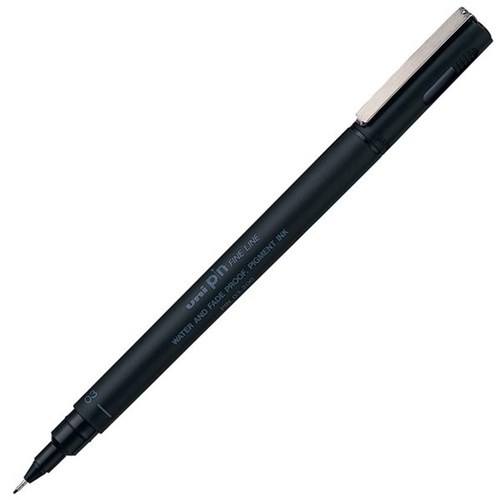 uni Pin Black Fine Line Pen Micro Fine 0.3mm Tip