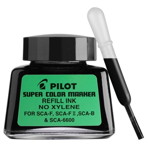 Pilot Super Color Black Marker Ink Refill Pot 30ml