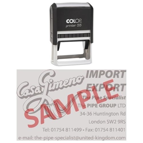 Colop L55 Custom Made Stamps 60x40mm Complete With Rubber Die