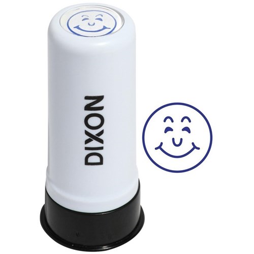Dixon 061 Self-Inking Stamp Large Smiley Face Blue