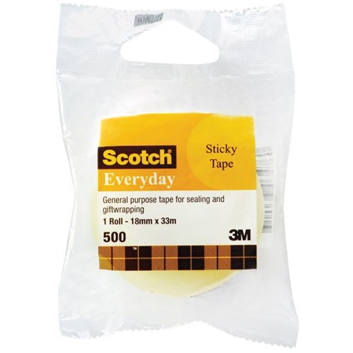 3M™ Scotch® 500 Everyday Tape 18mm x 33m Clear