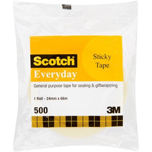 3M™ Scotch® 500 Everyday Tape 24mm x 66m Clear