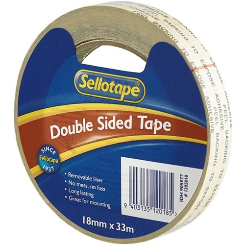 Sellotape 1205 Double Sided Tape 18mm x 33m