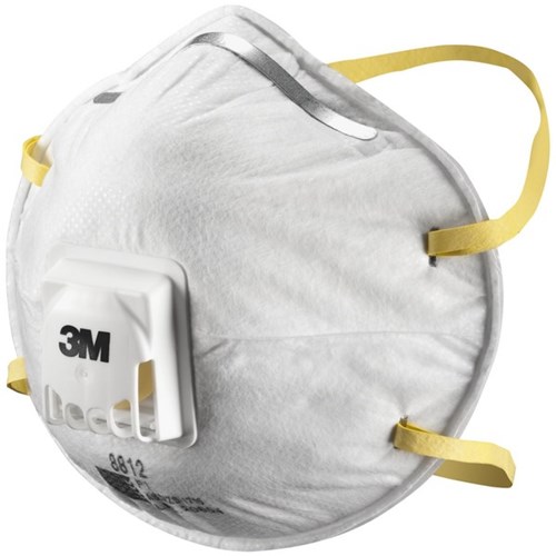 3M™ P1 Valved Cupped Dust & Mist Respirator Masks 8812, Box of 10