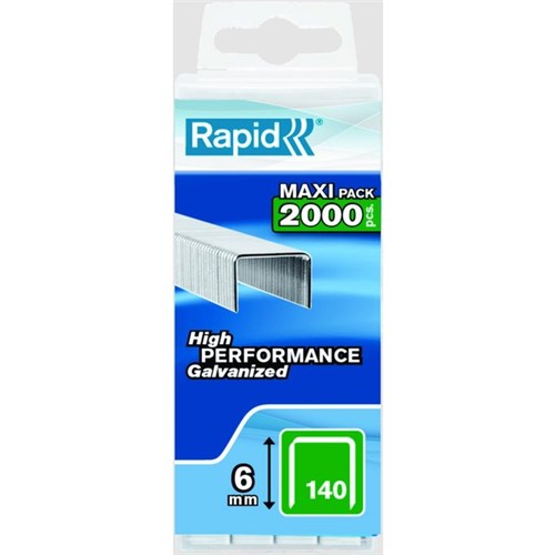 Rapid Staples 140/6 6mm, Box of 2000