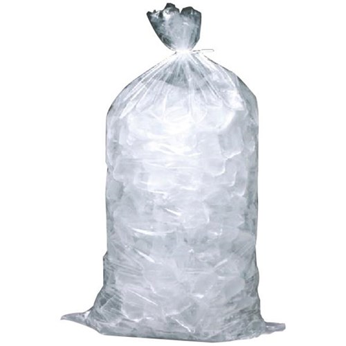 Poly Ice Bags 300x600mm 70 Micron Clear, Pack of 100