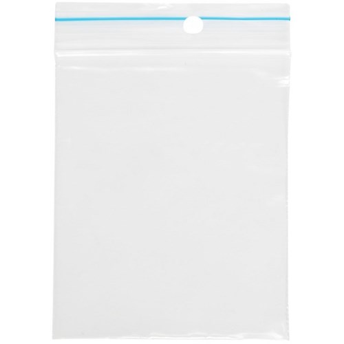 Resealable Plastic Bags 50x60mm 40 Micron Clear, Pack of 100